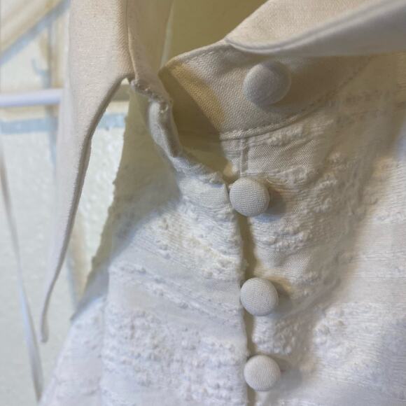 C/MEO Collective White High Neck Open Back Peplum NWT - Picture 5 of 9